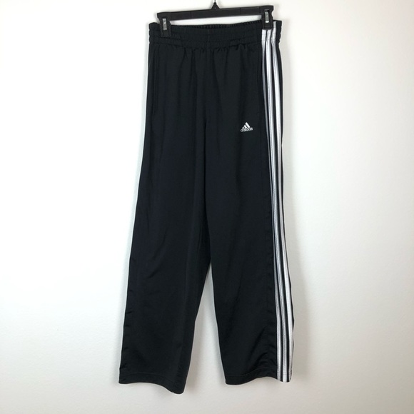 adidas pants white with black stripes